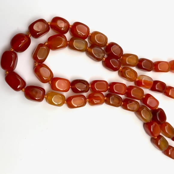 925 ST SILVER & GENUINE GEMSTONE LONG NECKLACE - Picture 3 of 8